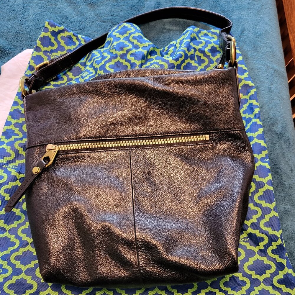 OR Yany Pebble Leather Hobo Bag